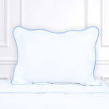 White / Wavy #508 Light Blue Bed Linens