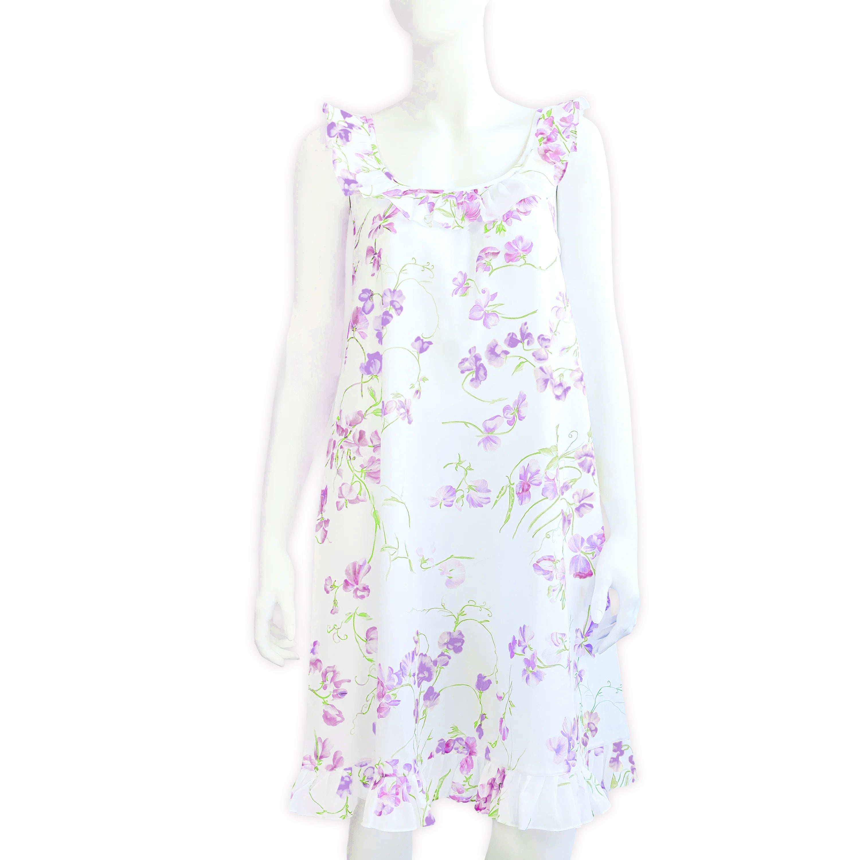 Samba Nightgown - Pois de Senteur Lavender