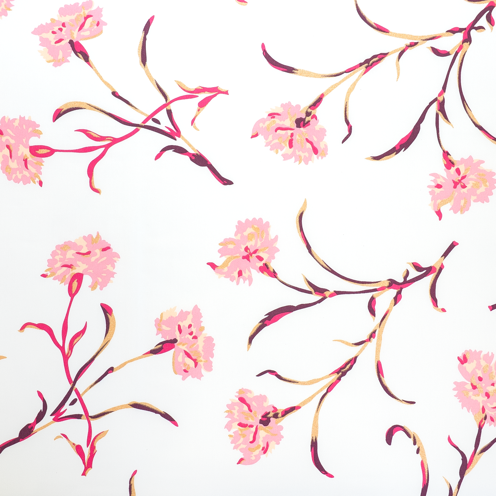 Close up of Pink and burgundy color floral, Carnations print.