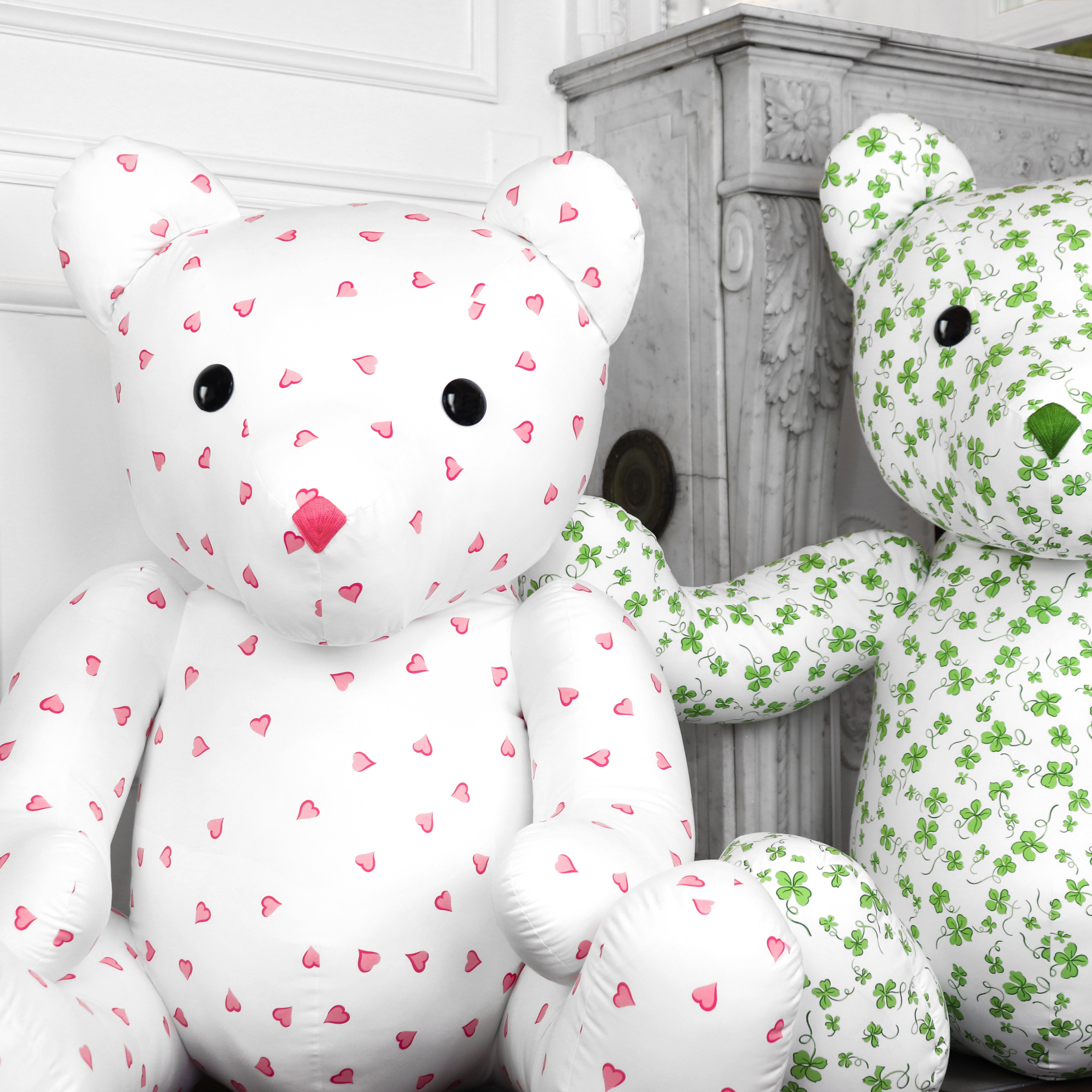 Marceau XL Teddy Bear - Coeurs Blue