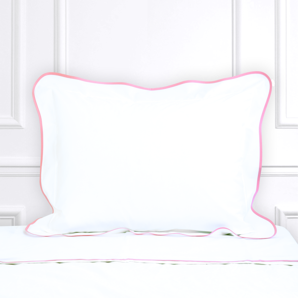 White / Wavy #206 Pink Bed Linens