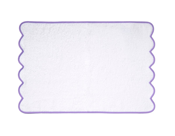 Solid White / #229 Lilac Scallop Towels