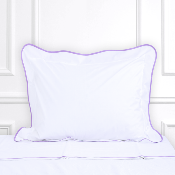 White / Wavy #229 Lilac Bed Linens
