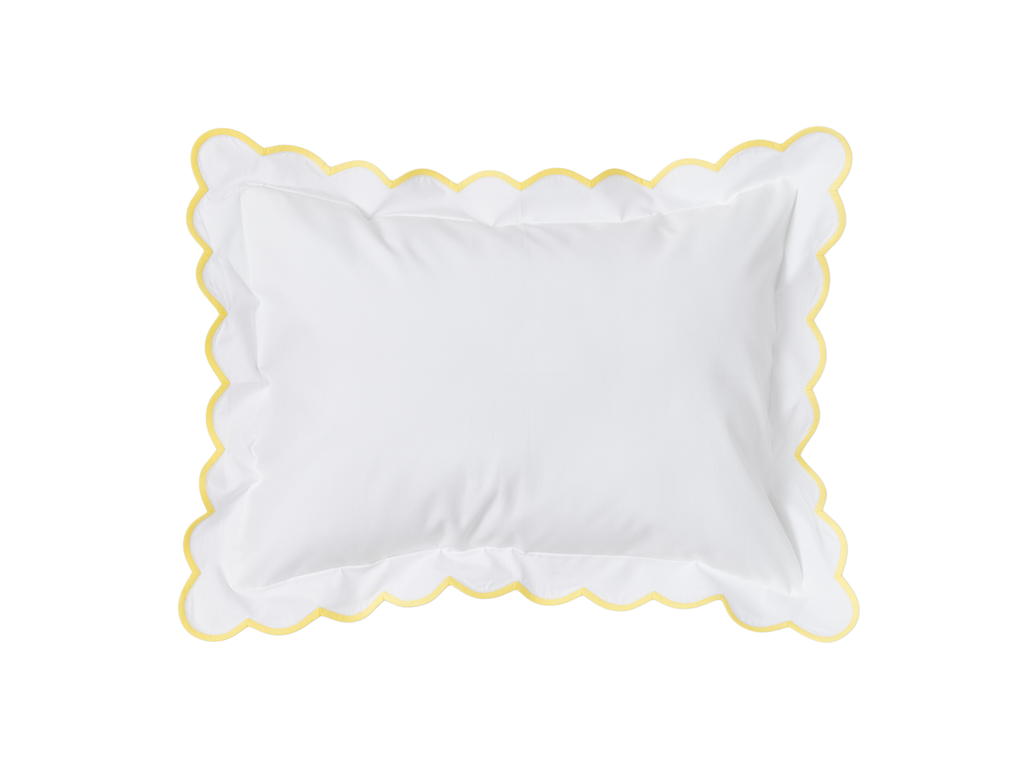 White with #312 Yellow Scallop Bed Linens