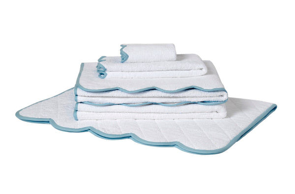 Premium Dish Towel (12x12) Blue / White