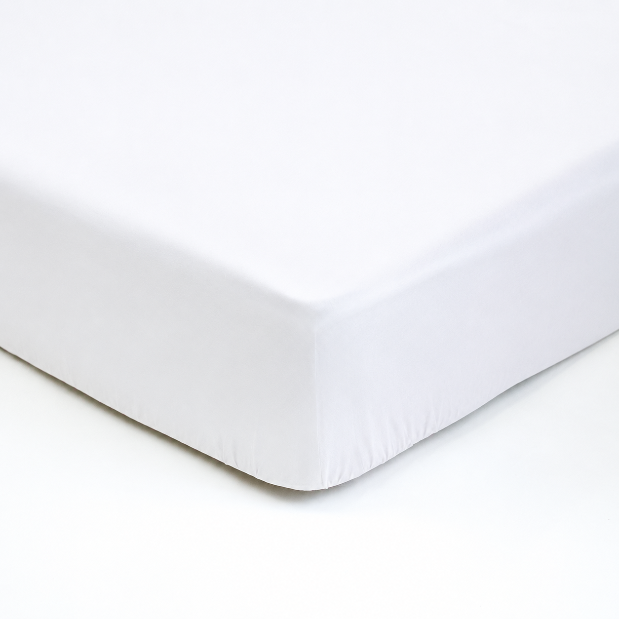 Essentials White Percale Fitted Sheet