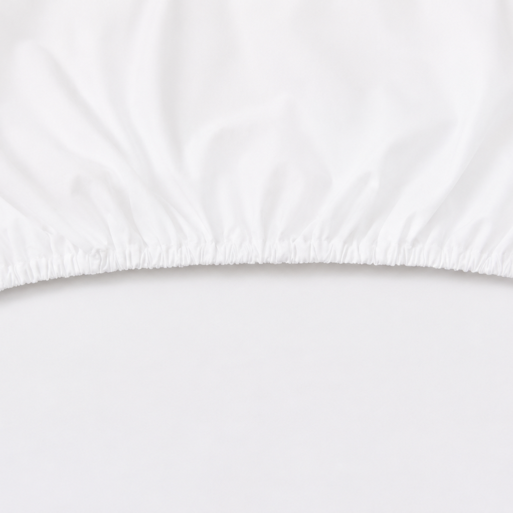 Essentials White Percale Fitted Sheet