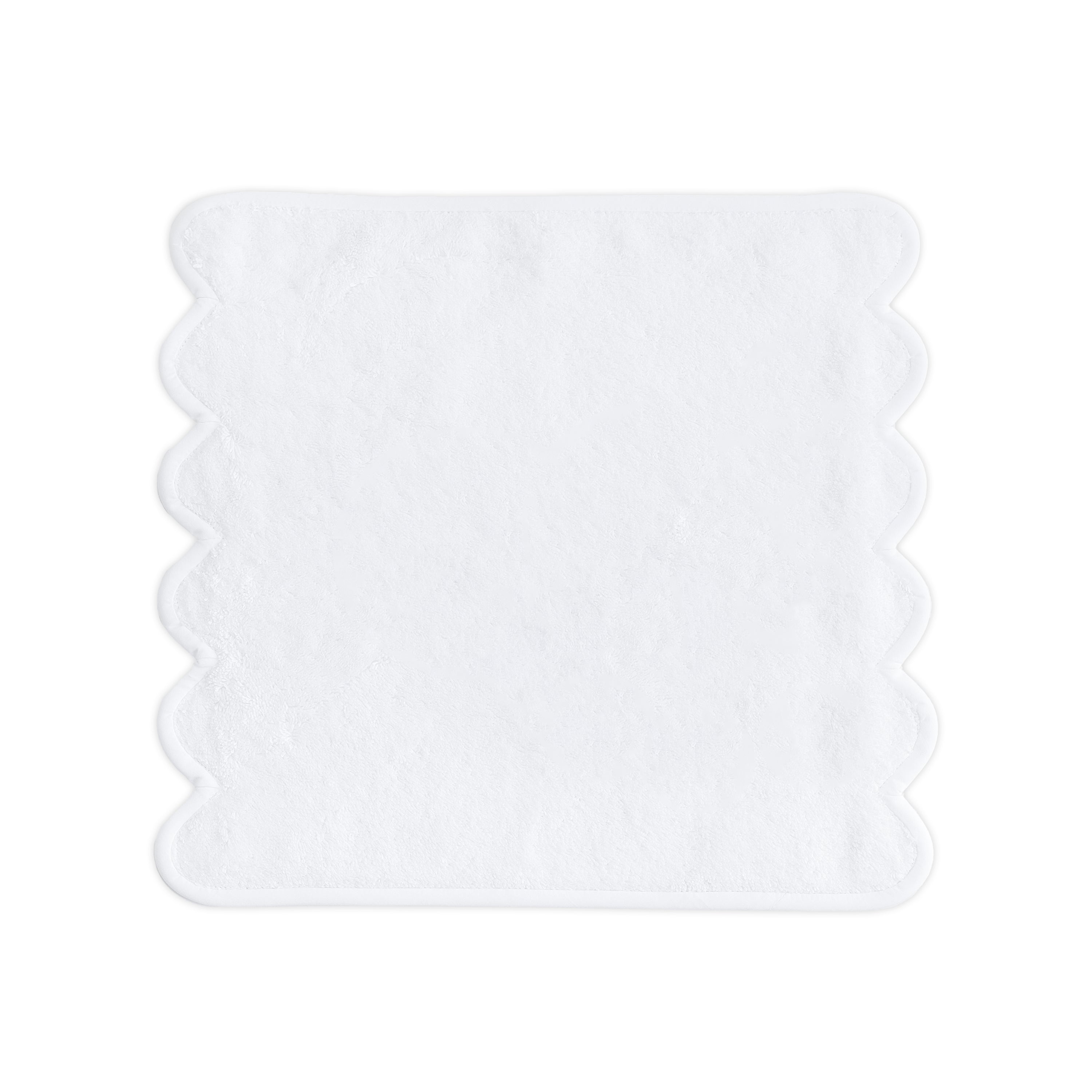 Solid White with Scallop White Towels