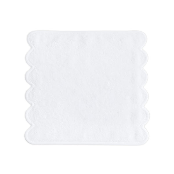 Solid White with Scallop White Towels