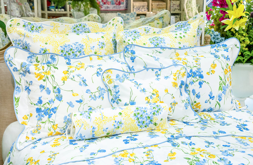 Pommiers Blue/Yellow Bed Linens