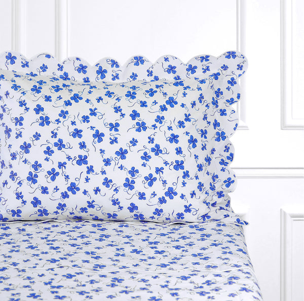 Trèfles Blue Bed Linens