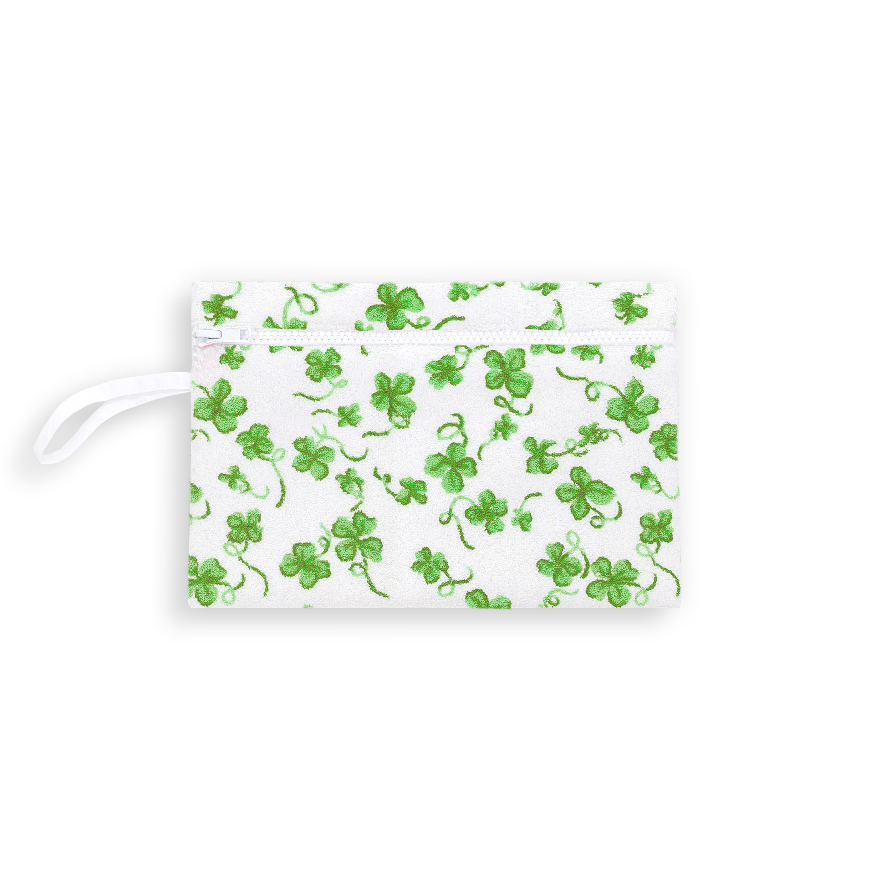 Trèfles Green Terry Zip Case