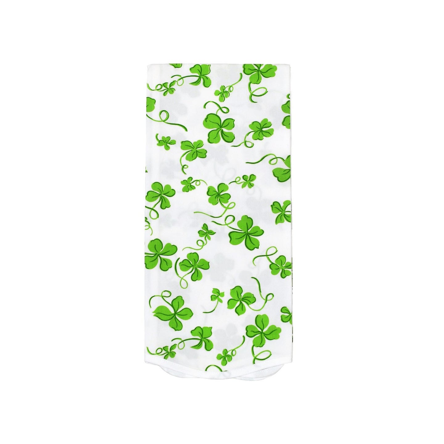 Trèfles Green Printed Guest Towel