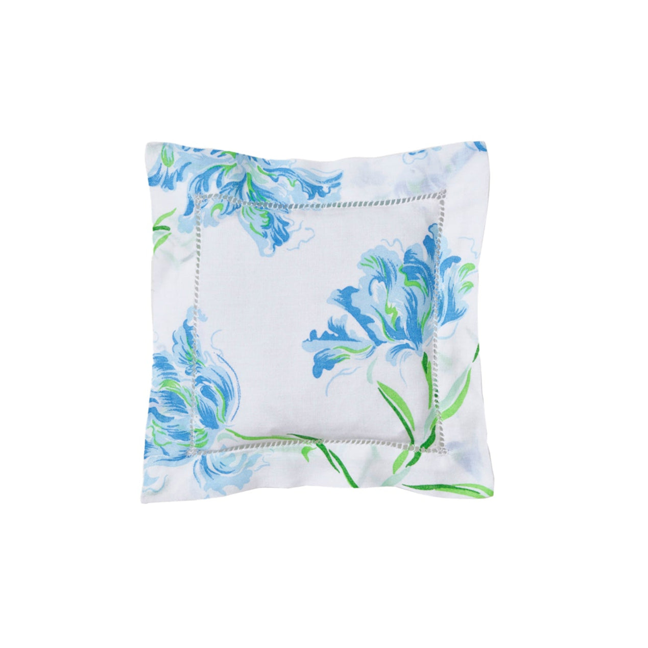 Tulipe Perroquet Blue Emb. Square Sachet