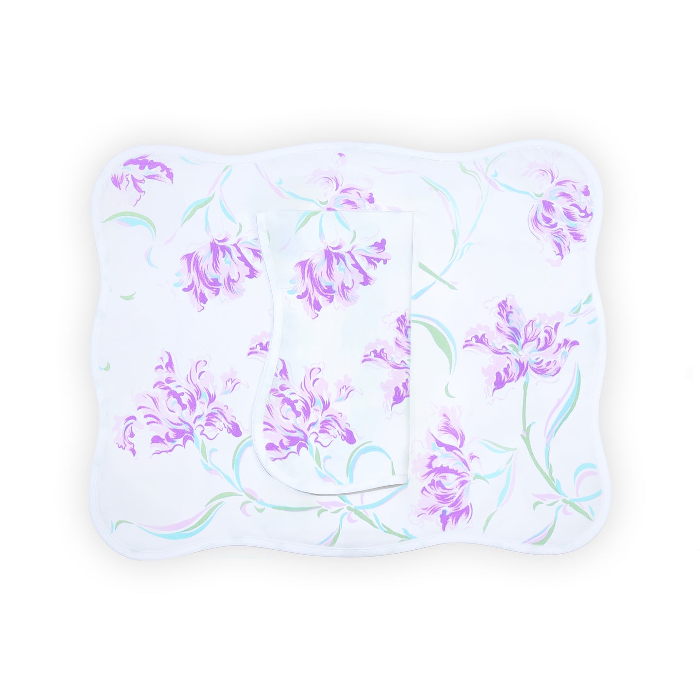 Tulipe Perroquet Lavender Printed Placemat/Napkin Sets