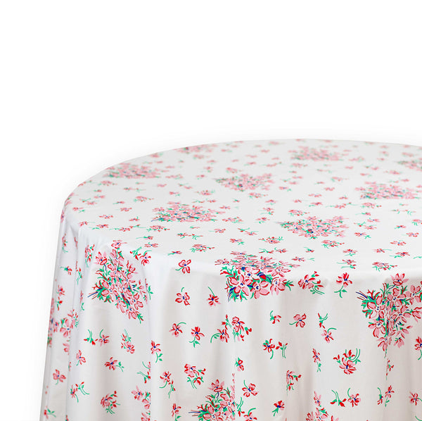 Violettes Pink Printed Tablecloth