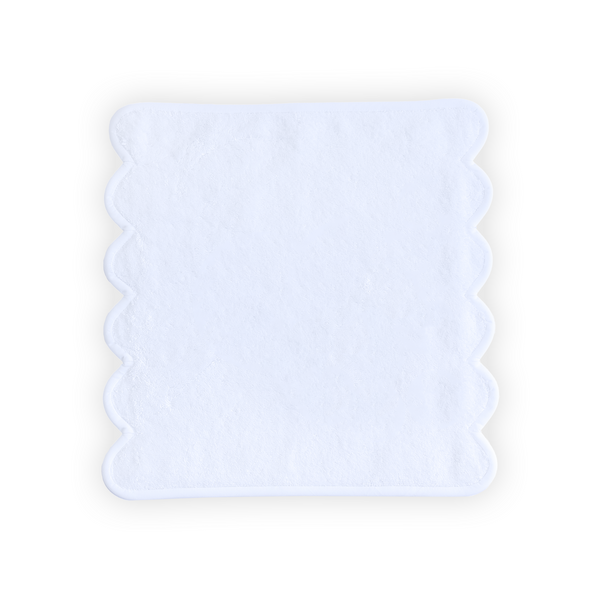 Solid White with Scallop White Towels