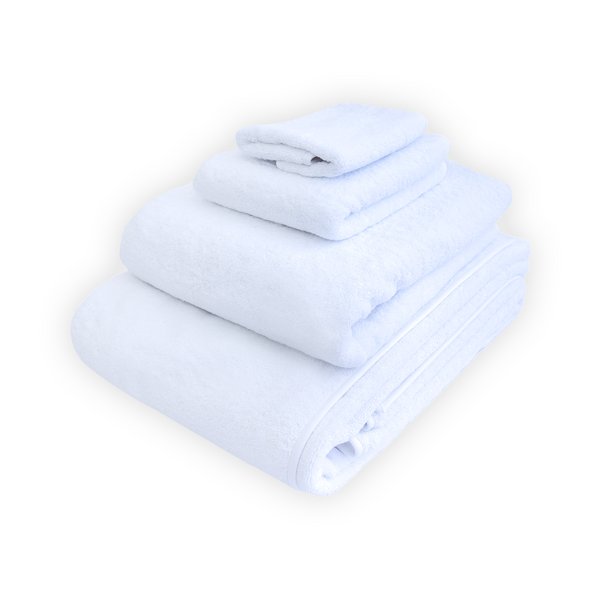 Solid White with Straight White Towels