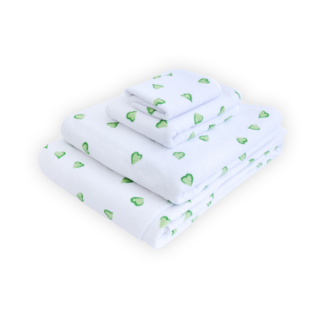 Coeurs Green Towels