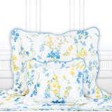 Pois de Senteur Blue/Yellow Wavy Bed Linens