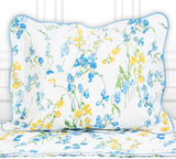 Pois de Senteur Blue/Yellow Wavy Bed Linens