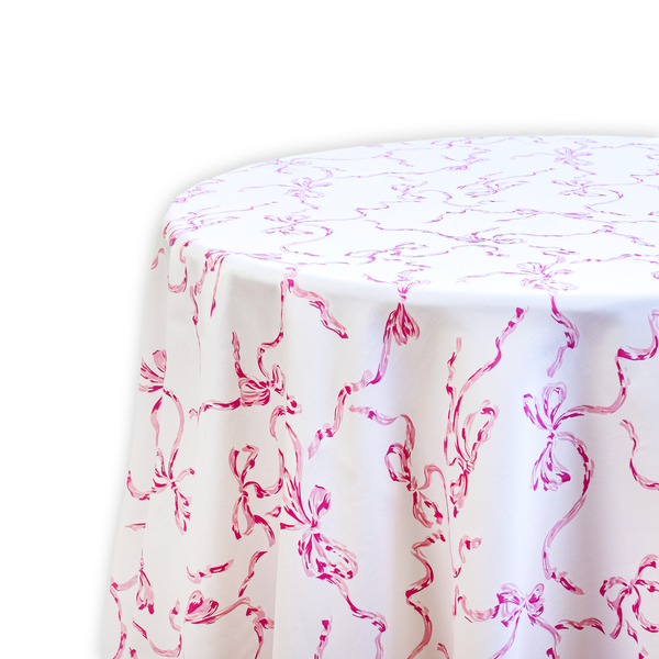 Rubans Pink Printed Tablecloth