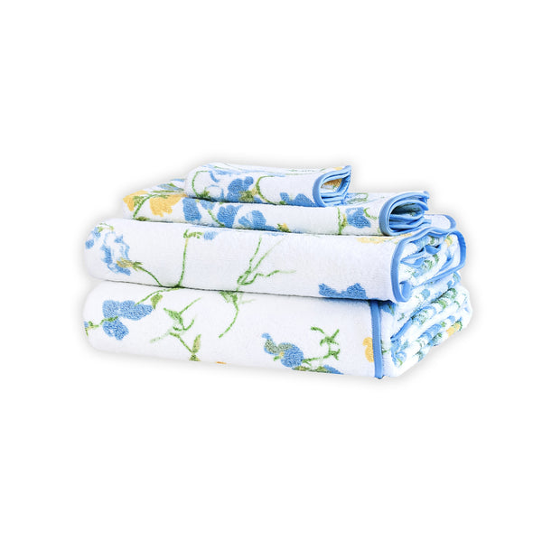 Pois de Senteur Blue/Yellow Towels