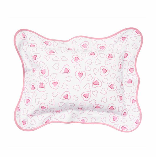 Double Coeurs Pink Wavy Boudoir Sham