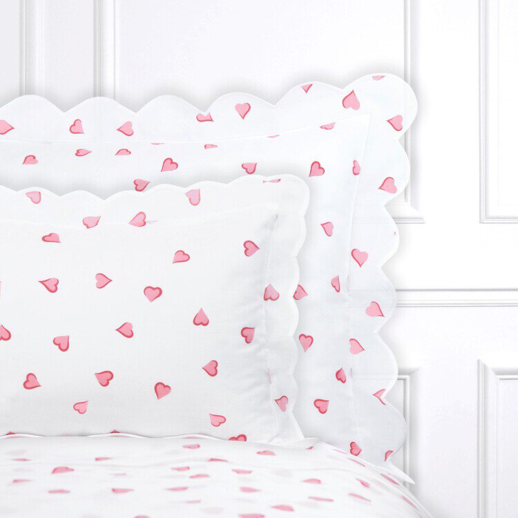 Coeurs Pink Bed Linens