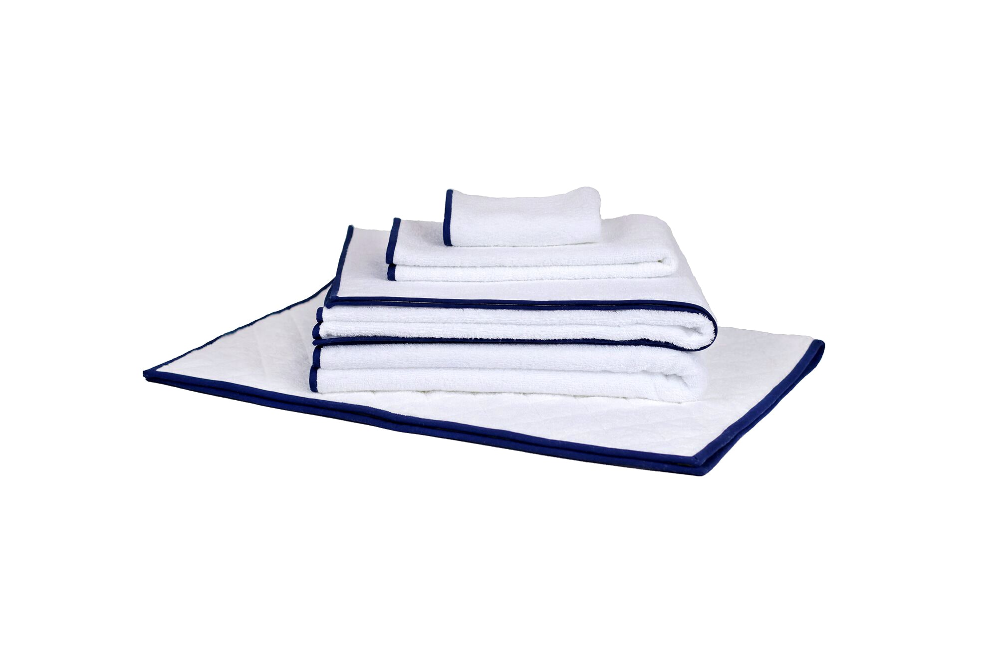 Solid White / Wavy White Towels – D Porthault