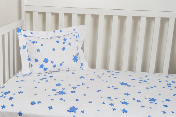 Etoiles Blue - 摇篮婴儿床和床单套装
