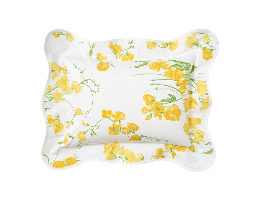 Pois de Senteur Yellow Bed Linens