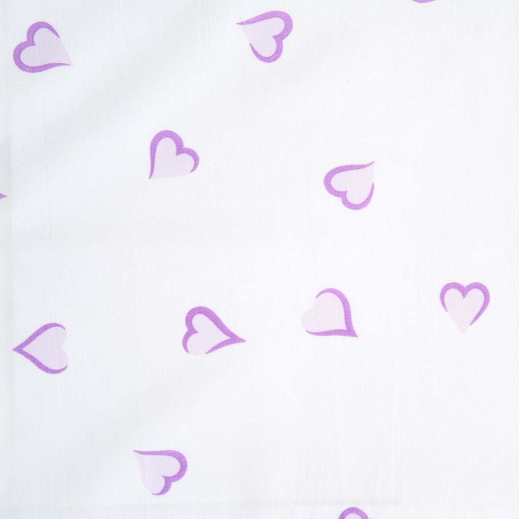Coeurs Lavender Fitted Crib Sheet