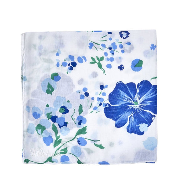 Printed Fragrance Blue Handkerchief