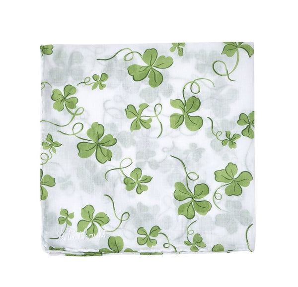 Printed Trèfles Green Handkerchief