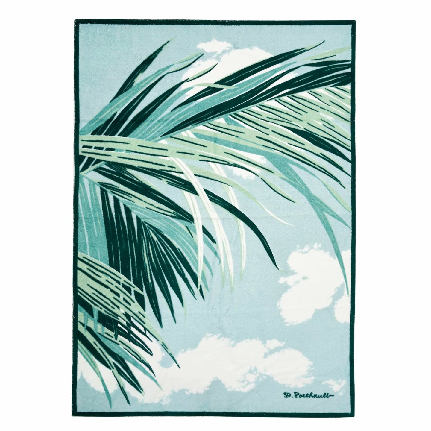 Palms Blue/Green Beach Towel