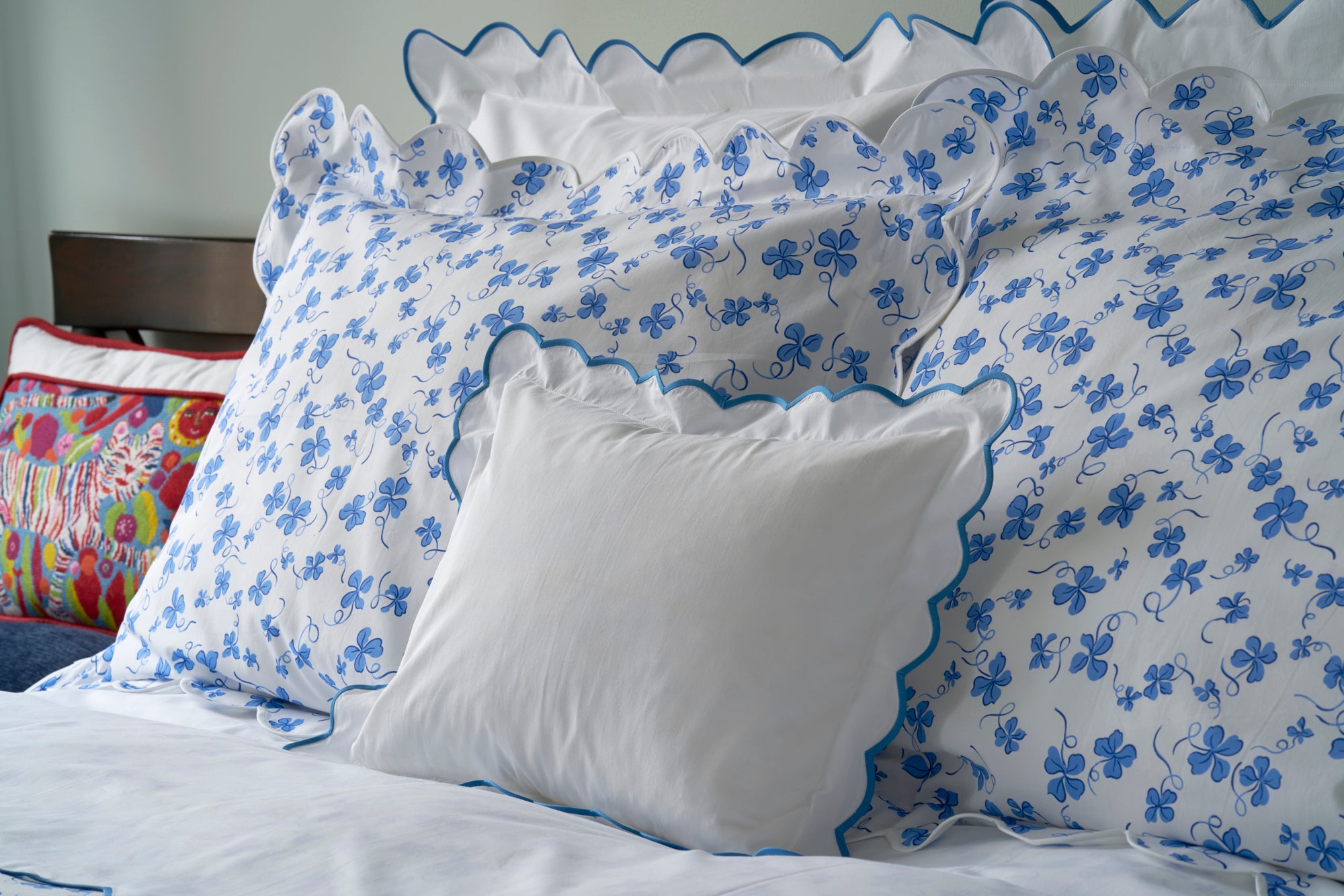 Trèfles Blue Bed Linens