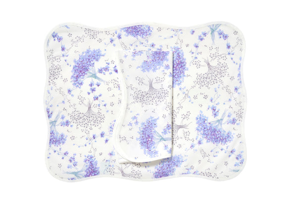 紫罗兰花束印花餐垫/餐巾套装