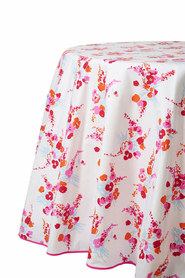 Demoiselles Orange/Pink Printed Tablecloth