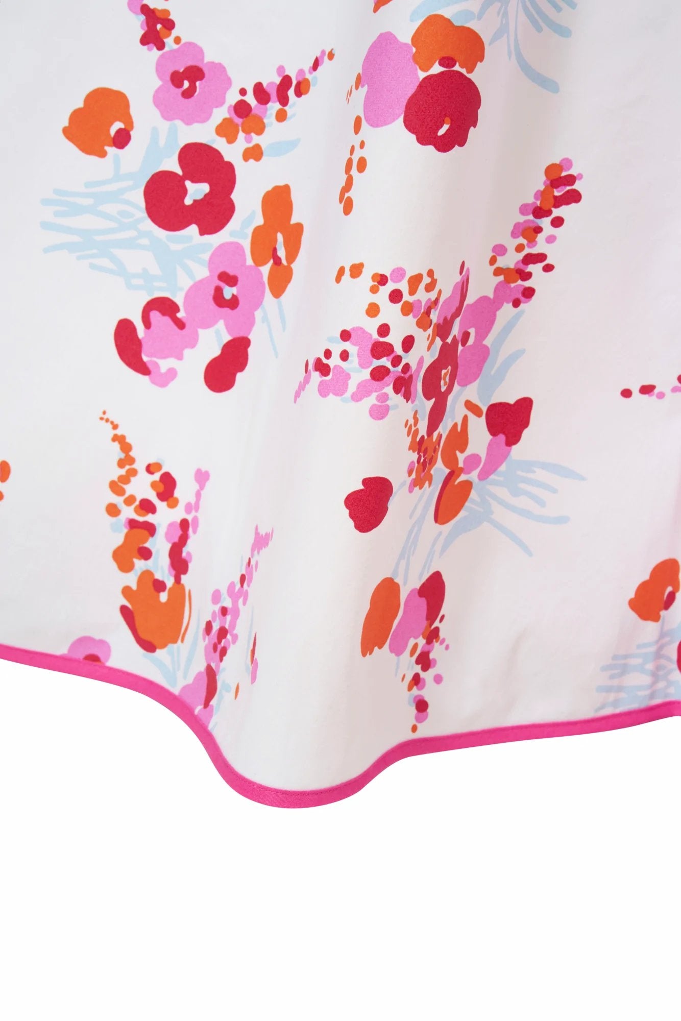 Demoiselles Orange/Pink Printed 106" Round Tablecloth