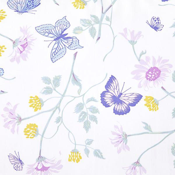 Fleurs et Papillons ブルーのベッドリネン