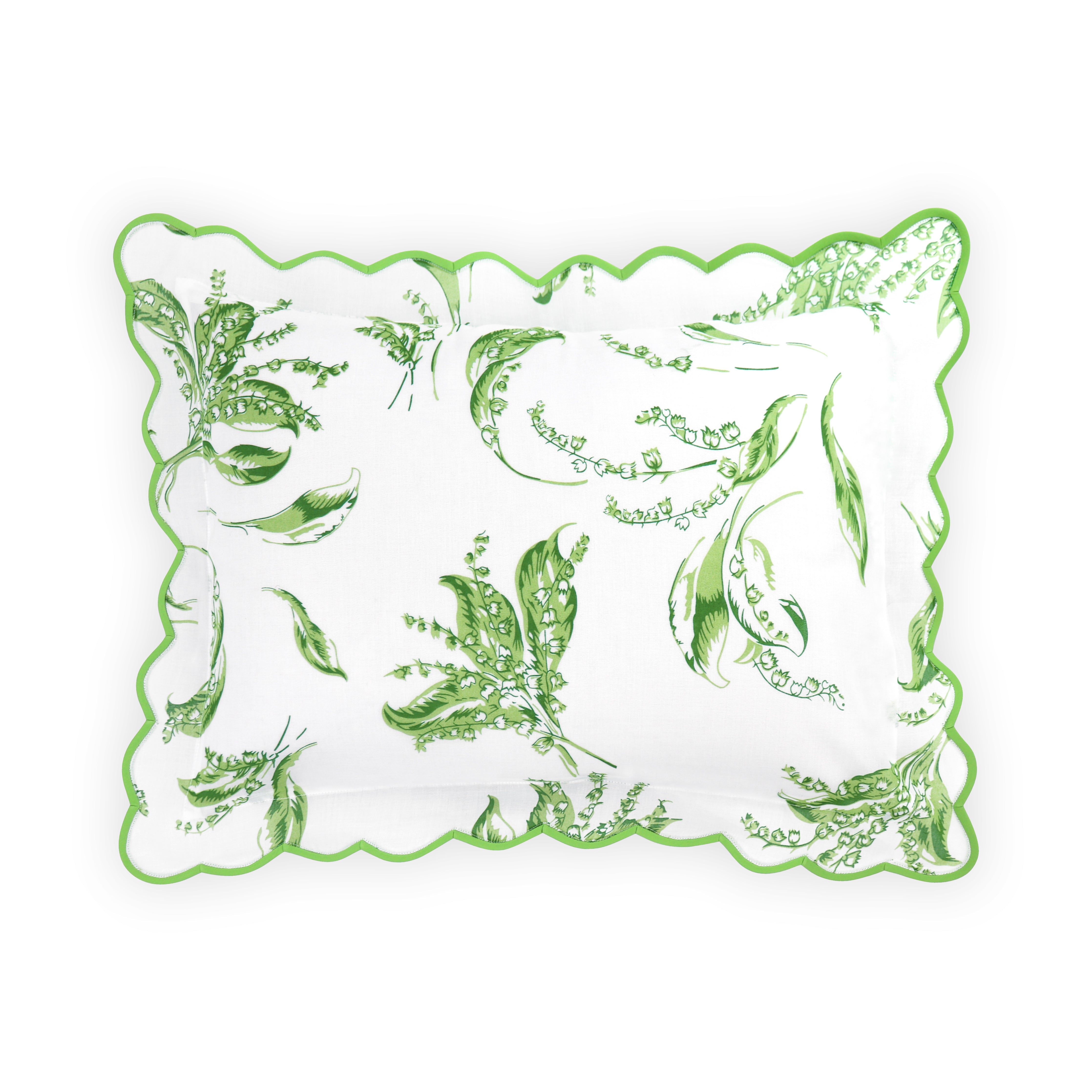 Muguet Green Voile Bed Linens