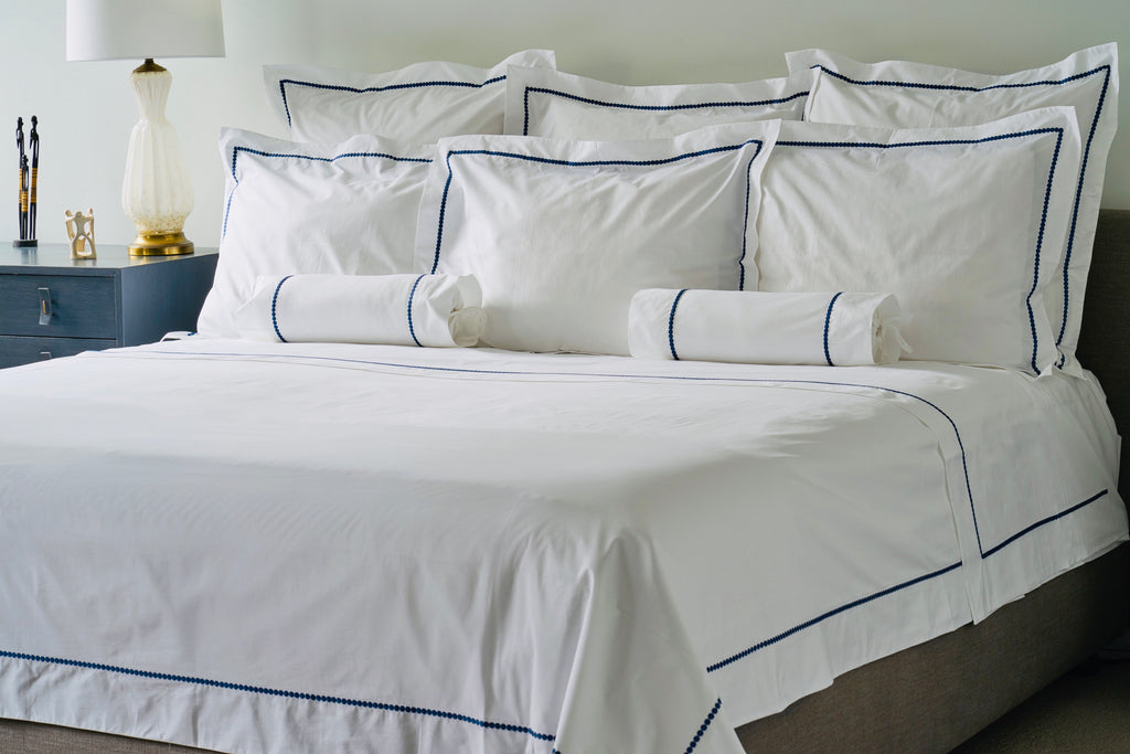 Etcetera Navy Emb. Bed Linens