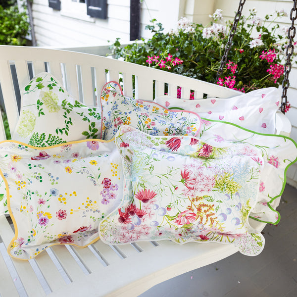 Carnations Pink/Green/Blue Bed Linens