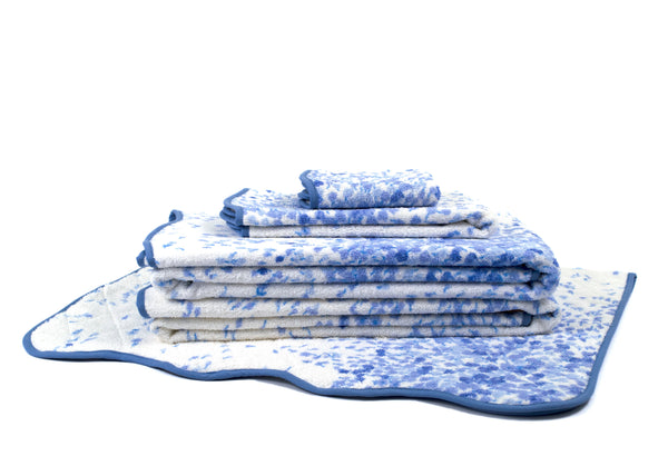 Bouquet Eclaté Periwinkle Towels, Bath sheet