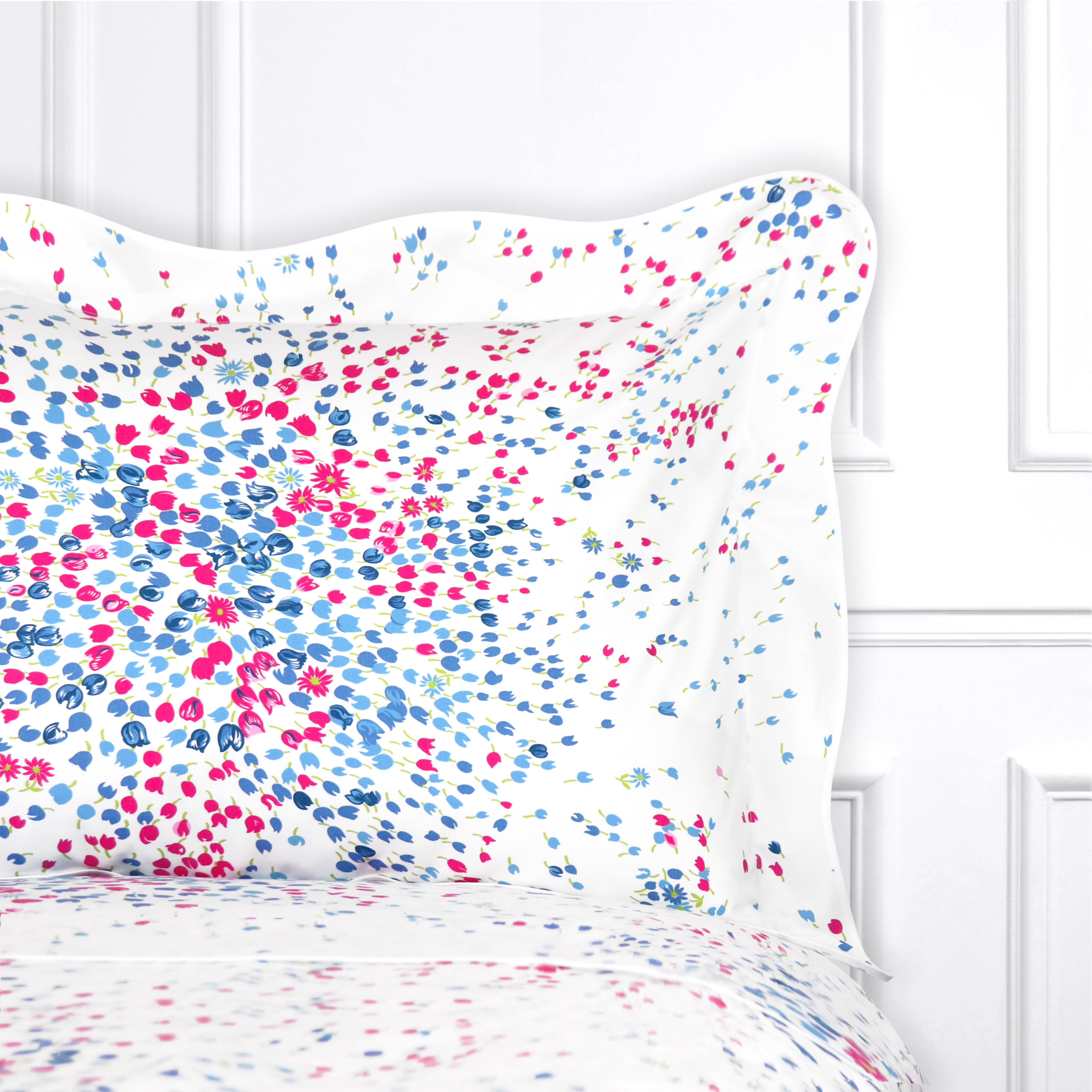 Bouquet Eclaté Blue Bed Linens