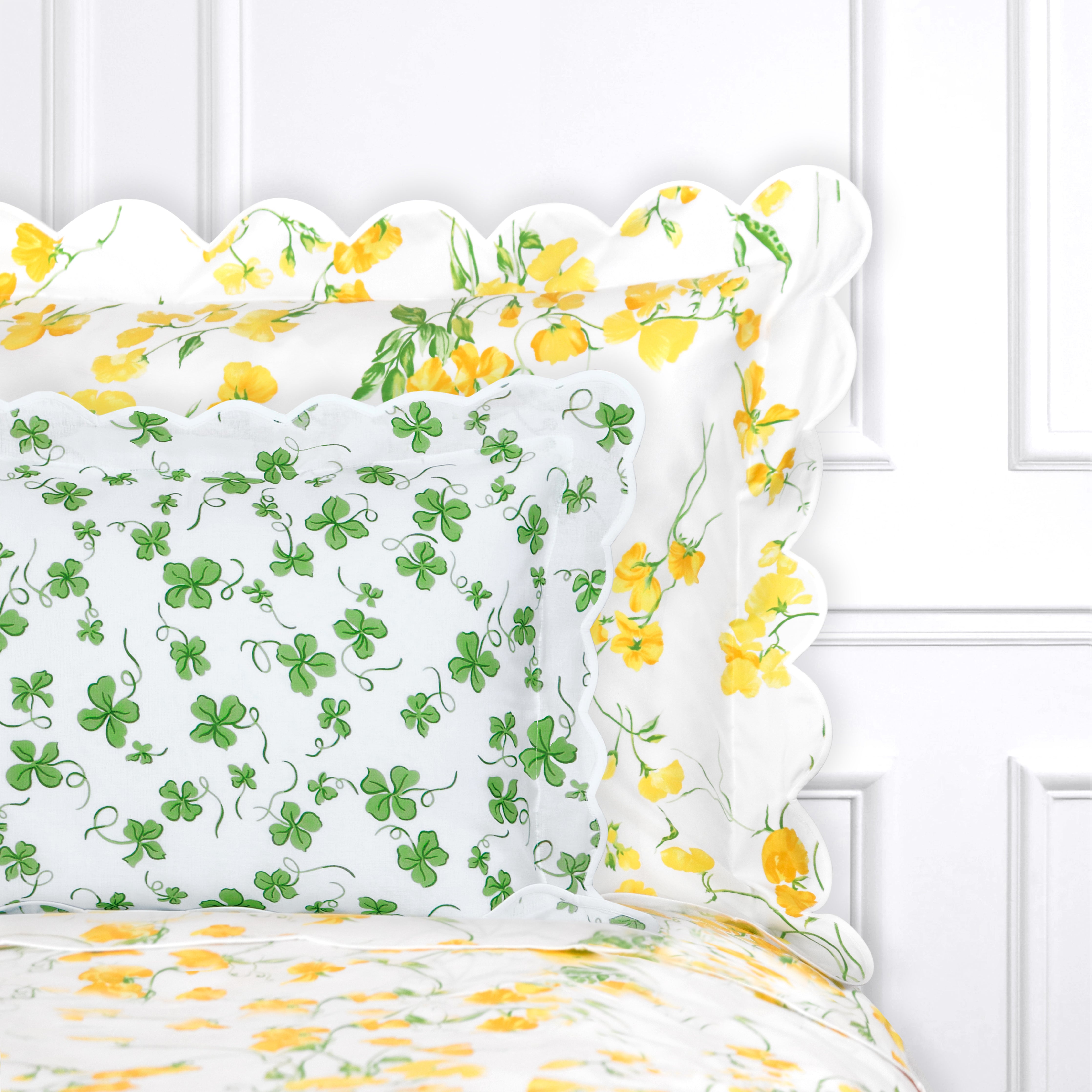 Pois de Senteur Yellow Bed Linens