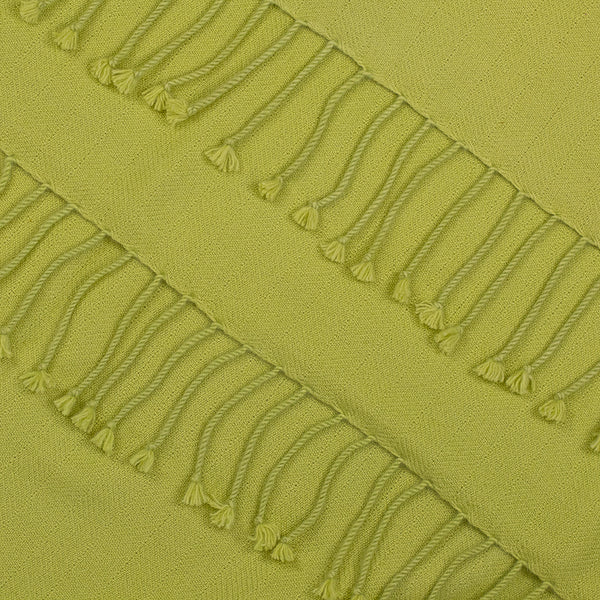 Lime Yellow Cashmere Throw