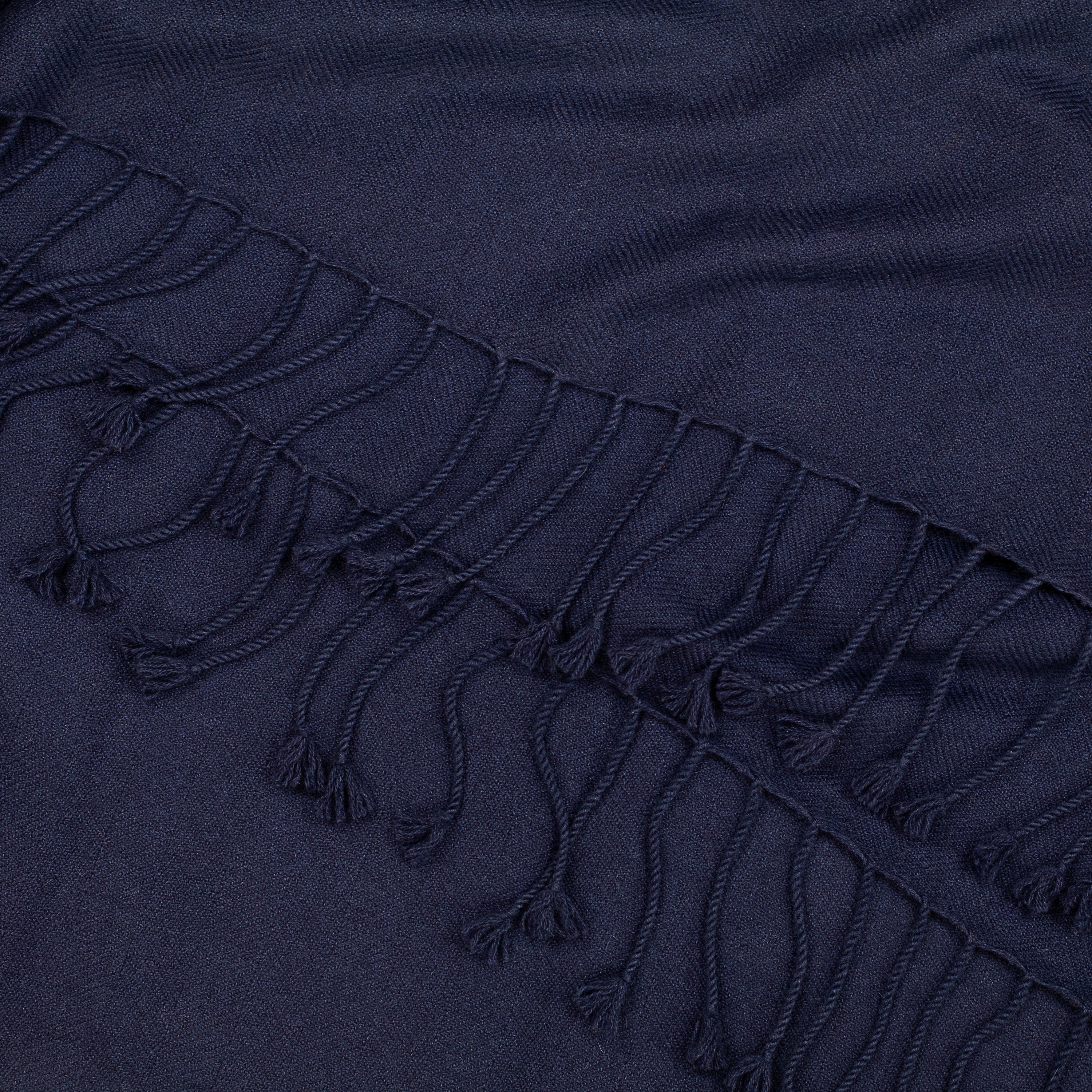 Midnight Blue Cashmere Throw