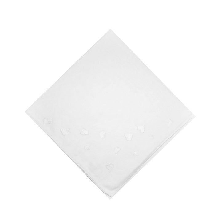 刺绣 Coeurs 白手帕